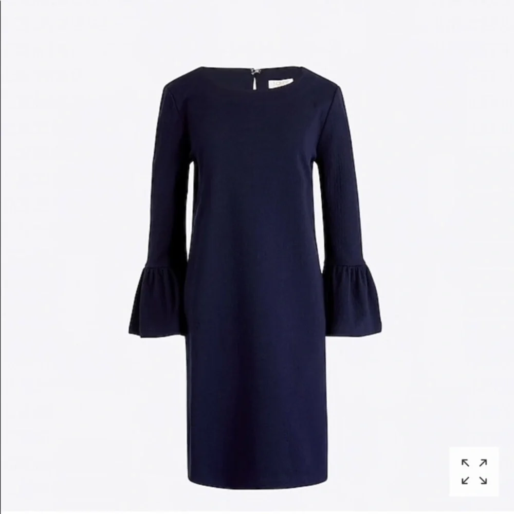J. Crew Bell Sleeve Solid Navy Blue 💙 Dress